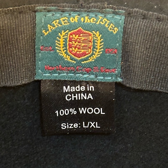 🌟HP🌟VTG 2000s 100% Wool Black Fedora w/ Feathers Lake of the Isles L/XL - Picture 12 of 12